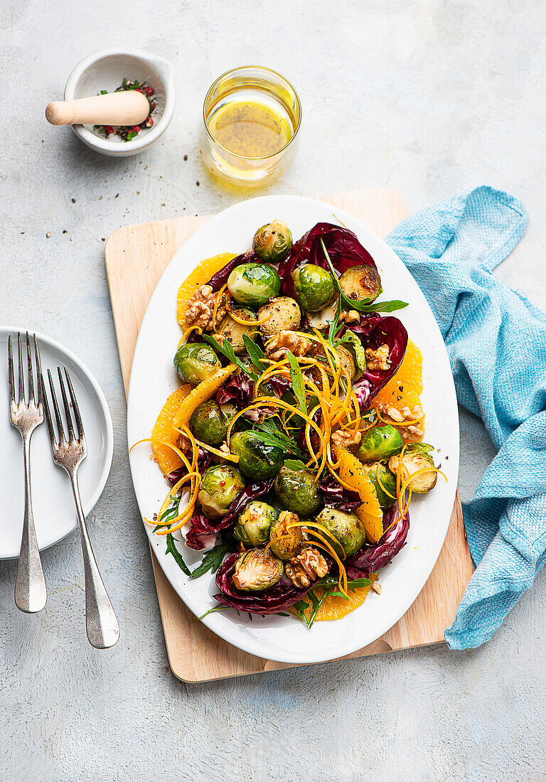 Brussel Sprout and Orange Salads