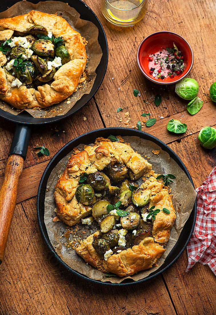 Galettes mit Rosenkohl