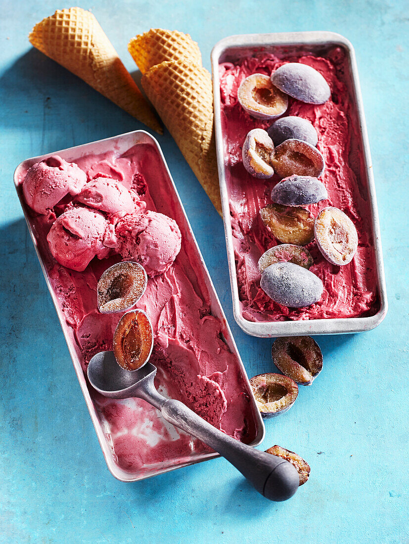 Plum sorbet