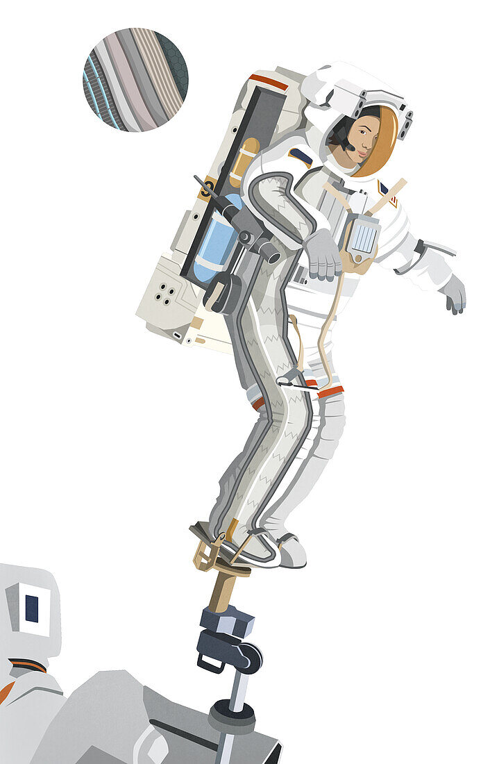 Space suit, illustration