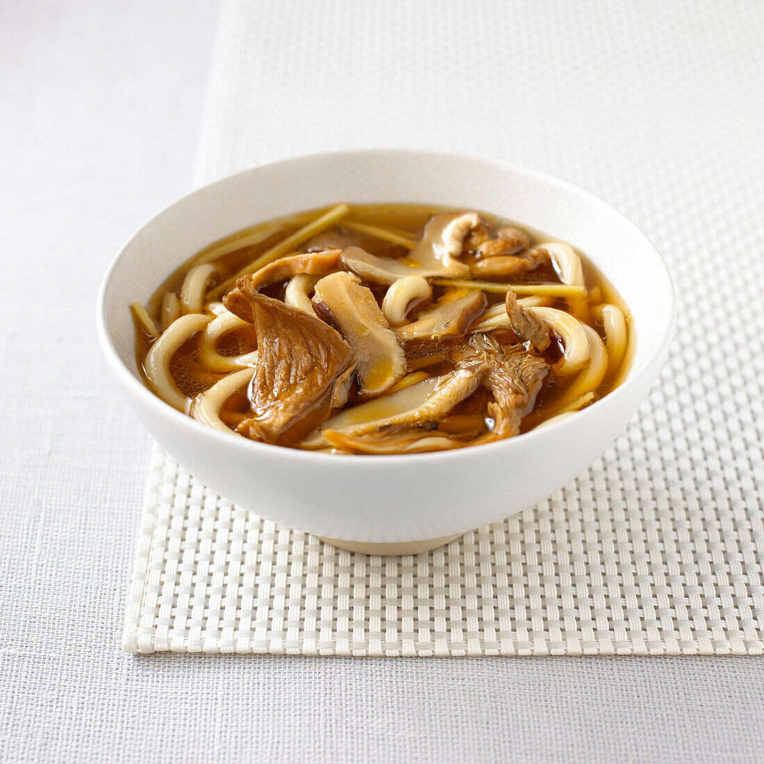 Noodle broth with dried mushrooms