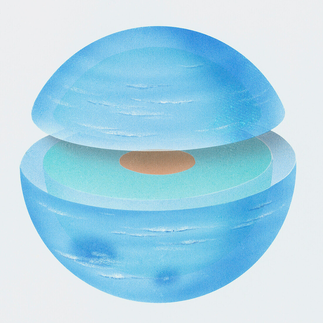 Cross sectional diagram of Neptune