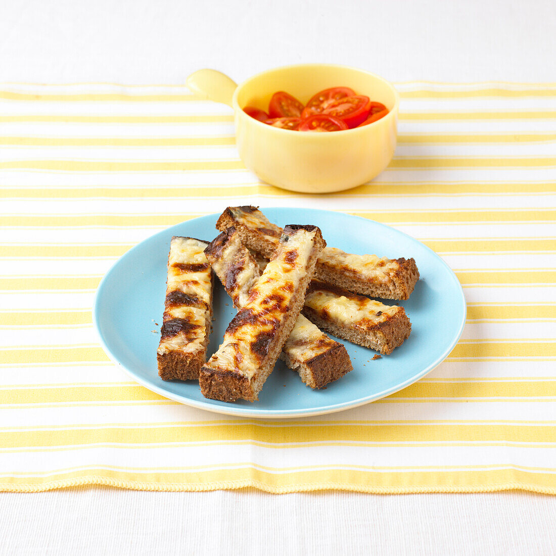 Toasted cheese toast fingers