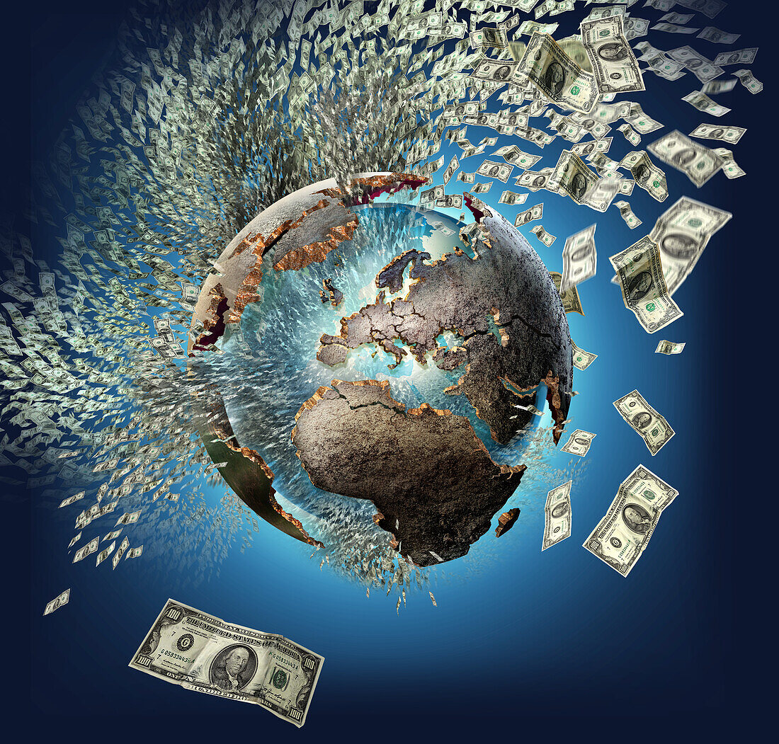 Global finance, conceptual illustration