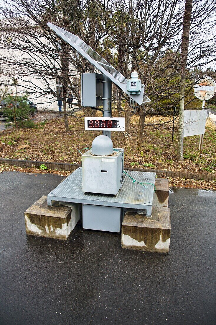 Radiation monitor, Fukushima, Japan