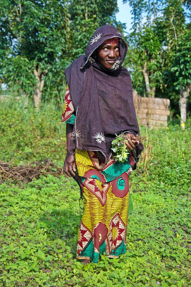 Woman with river blindness