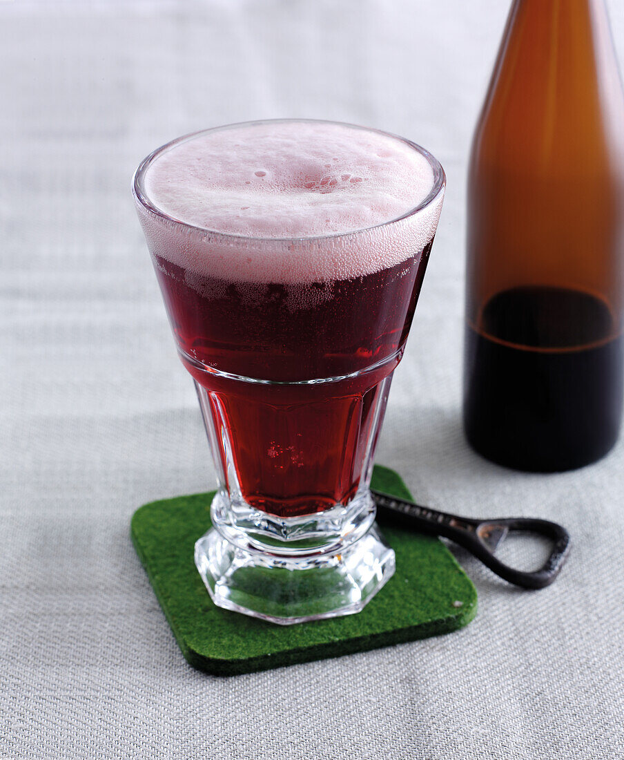 Raspberry wheat beer