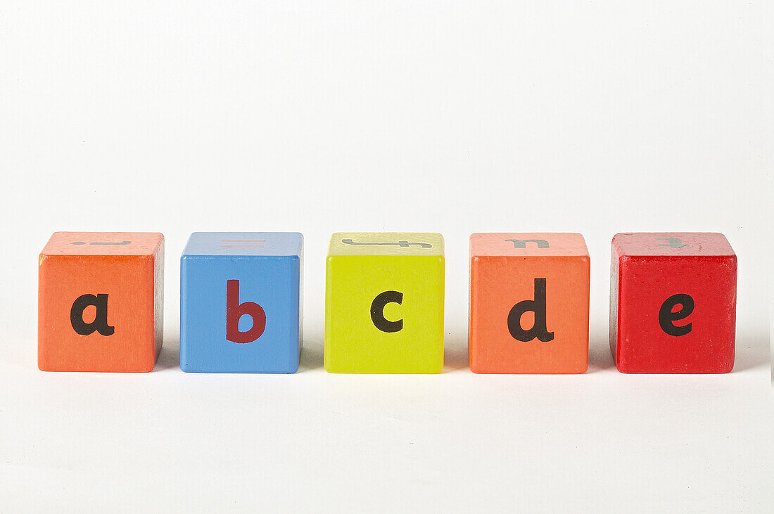 Wooden letter cubes