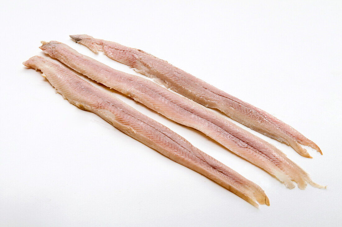 Three strips of smoked freshwater eel