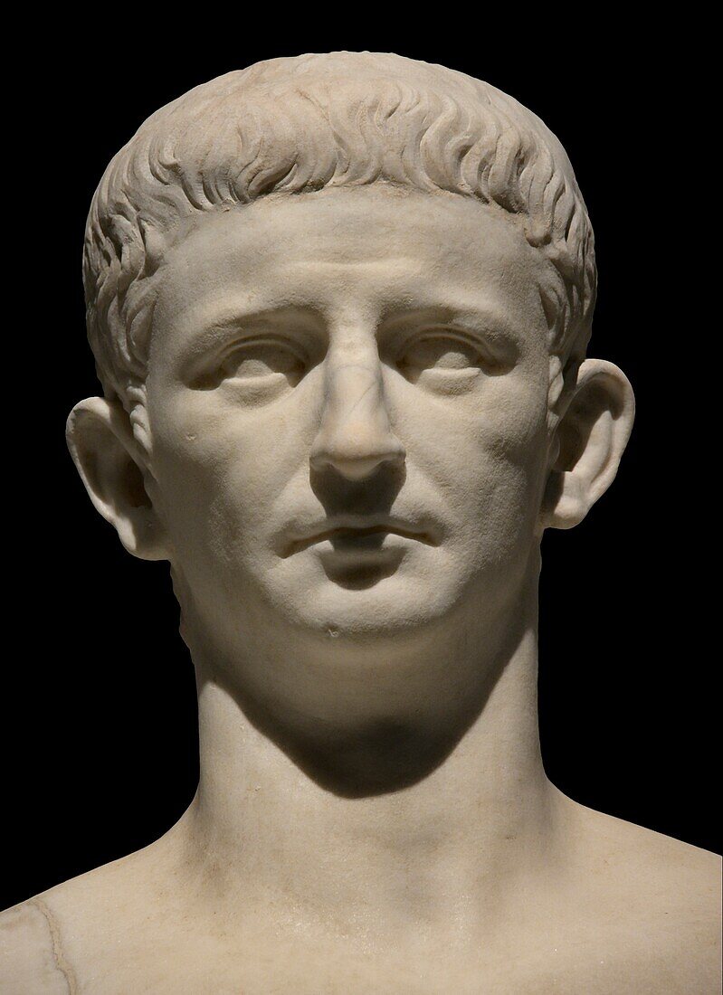 Emperor Claudius, marble statue.