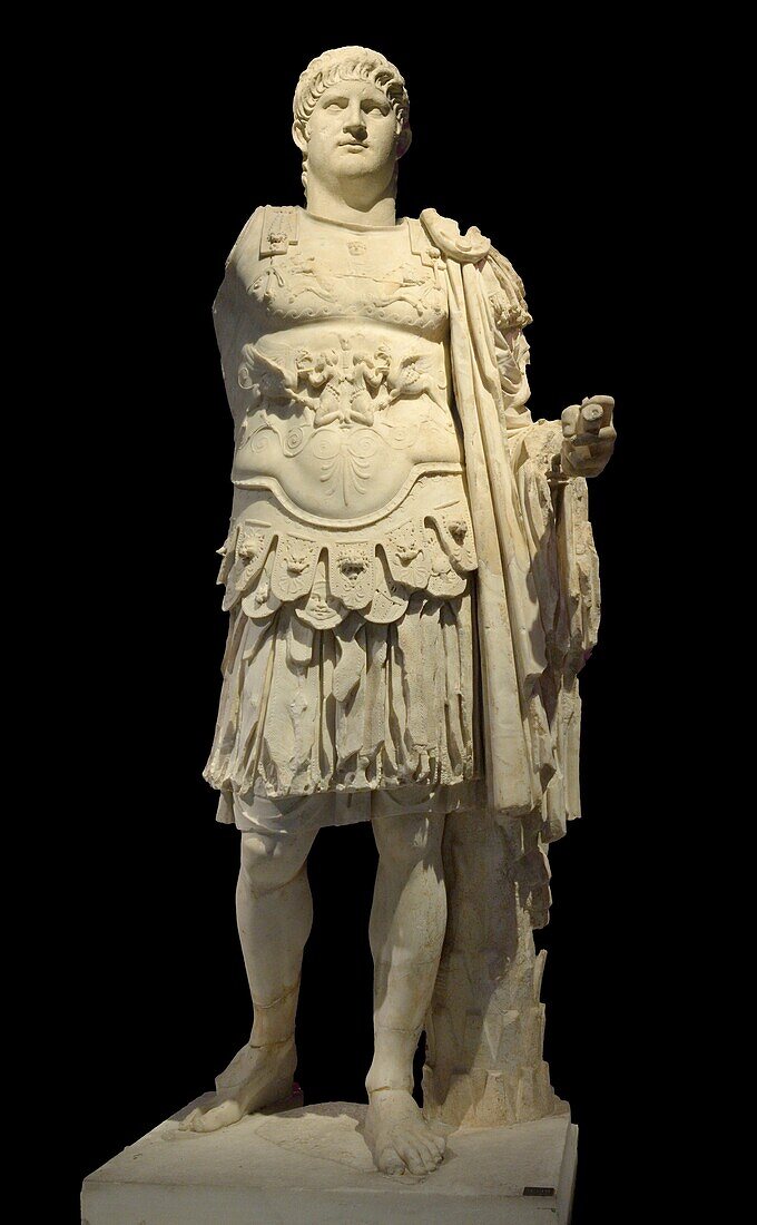 Cuirassed statue of Emperor Nero.