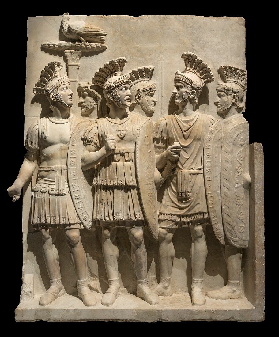 Praetorian Guard, marble relief.
