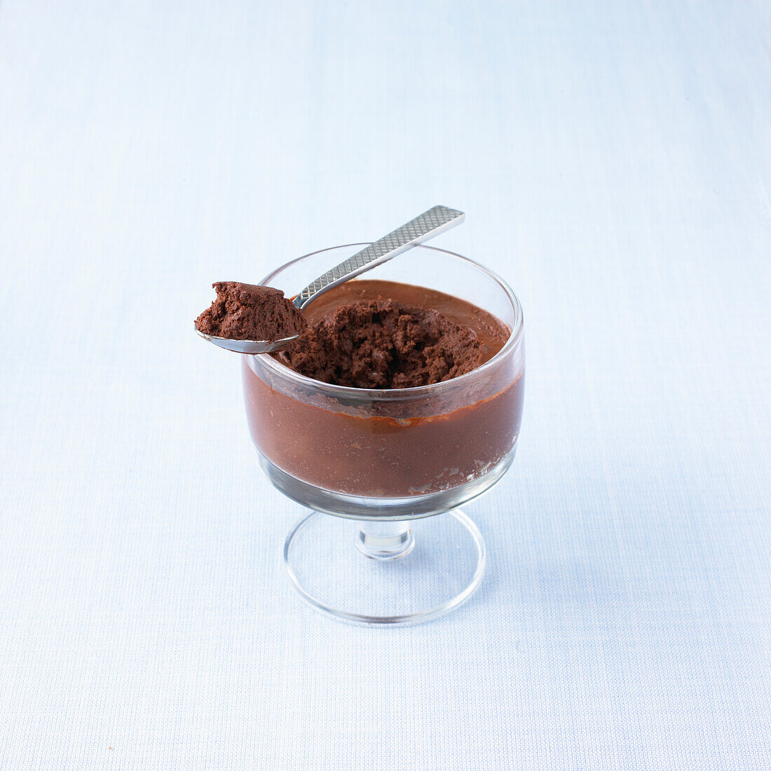 Glass of chocolate mousse