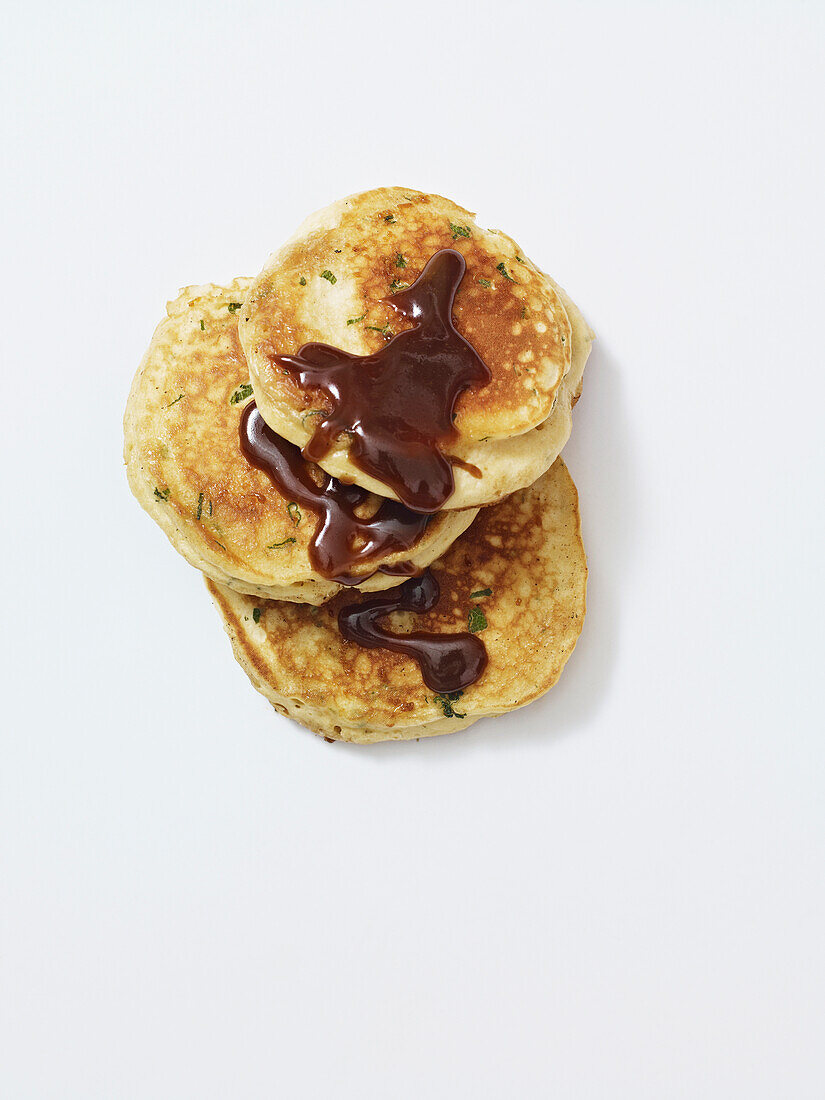Sage pancakes with brown sugar