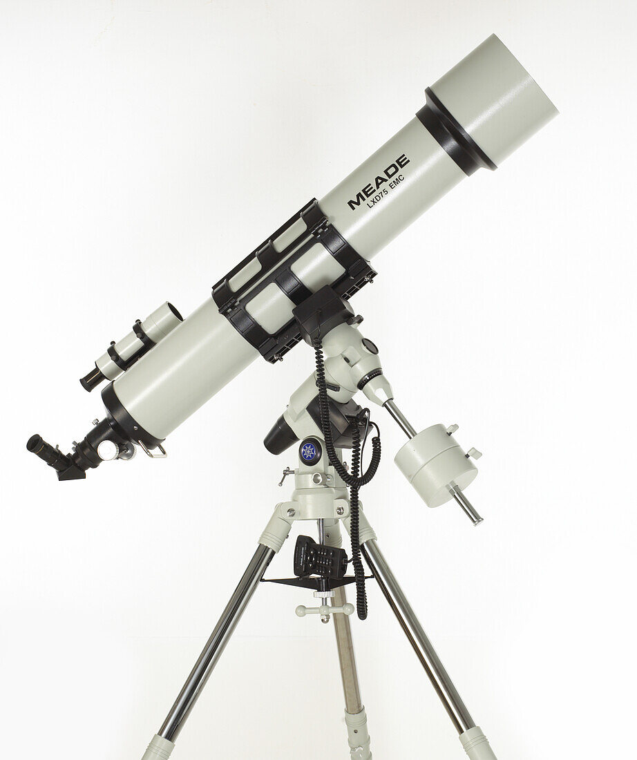 Refracting telescope on tripod