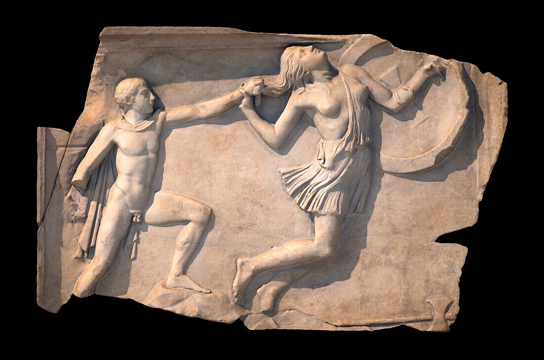 Pentesilea and Achilles, bas relief