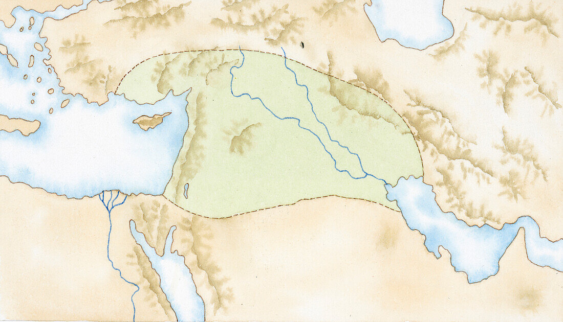 Israel and part of Jordan, map