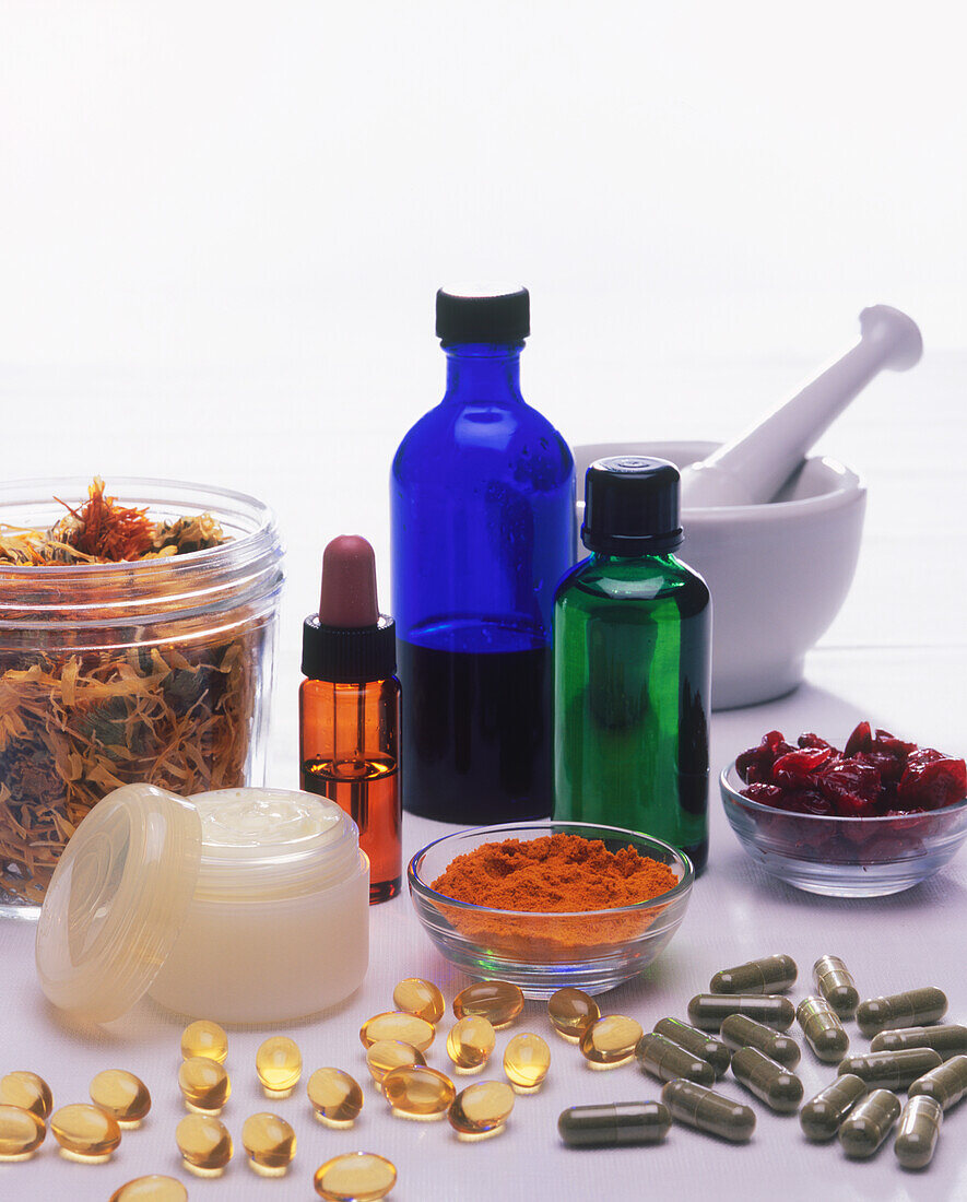 Selection of herbal remedies