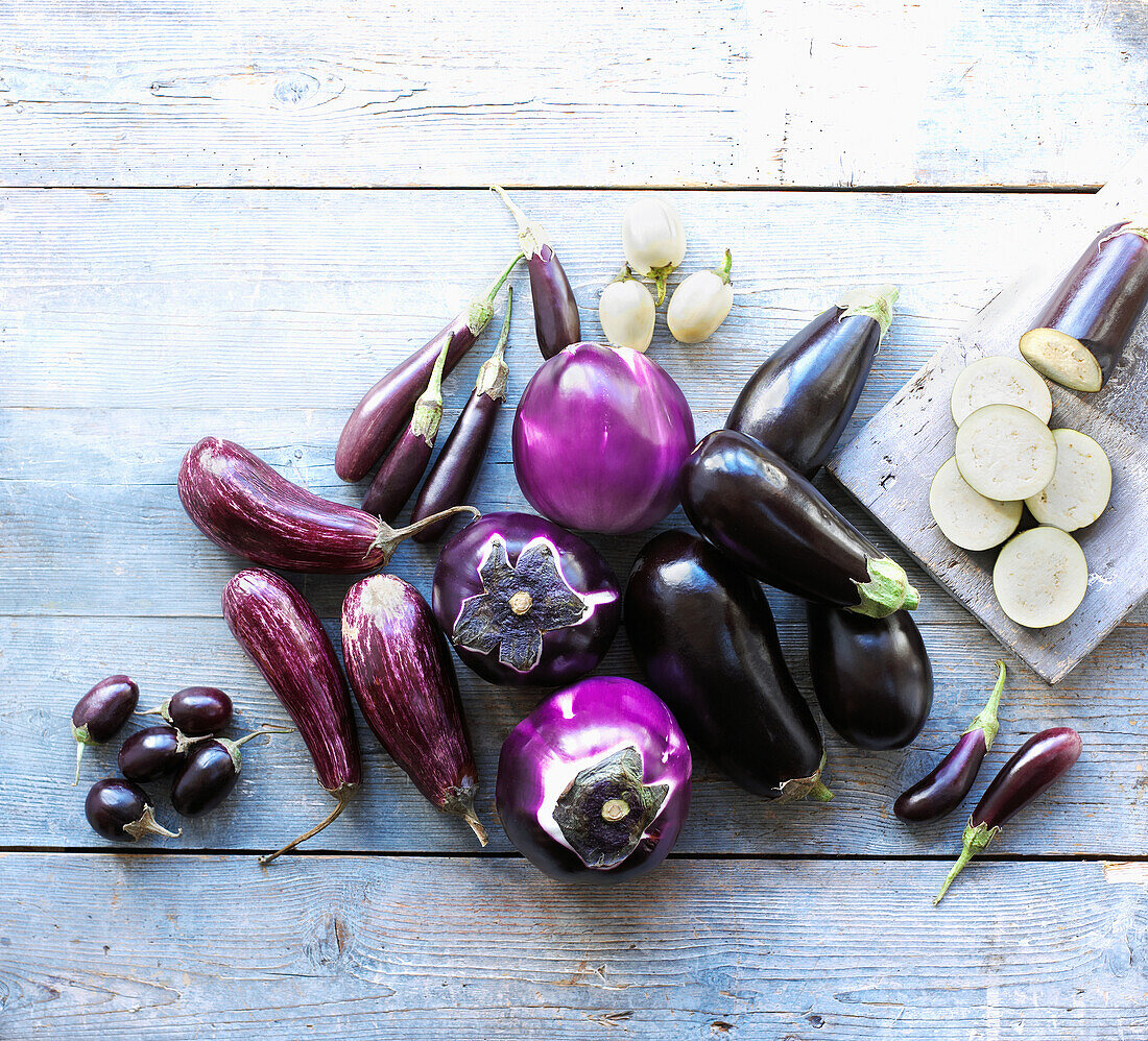 Selection of aubergines