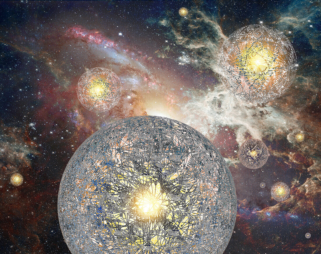 Dyson spheres, illustration