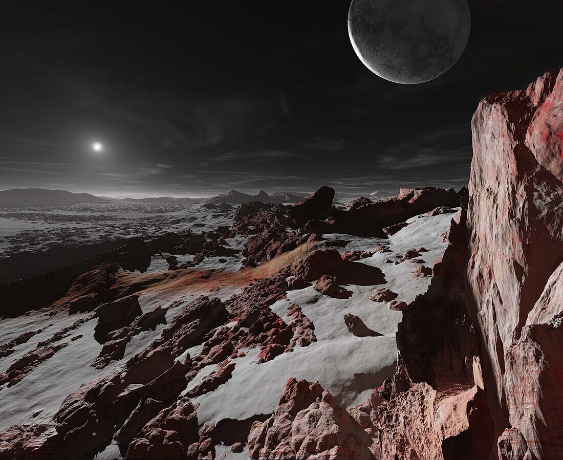 Pluto's surface, illustration