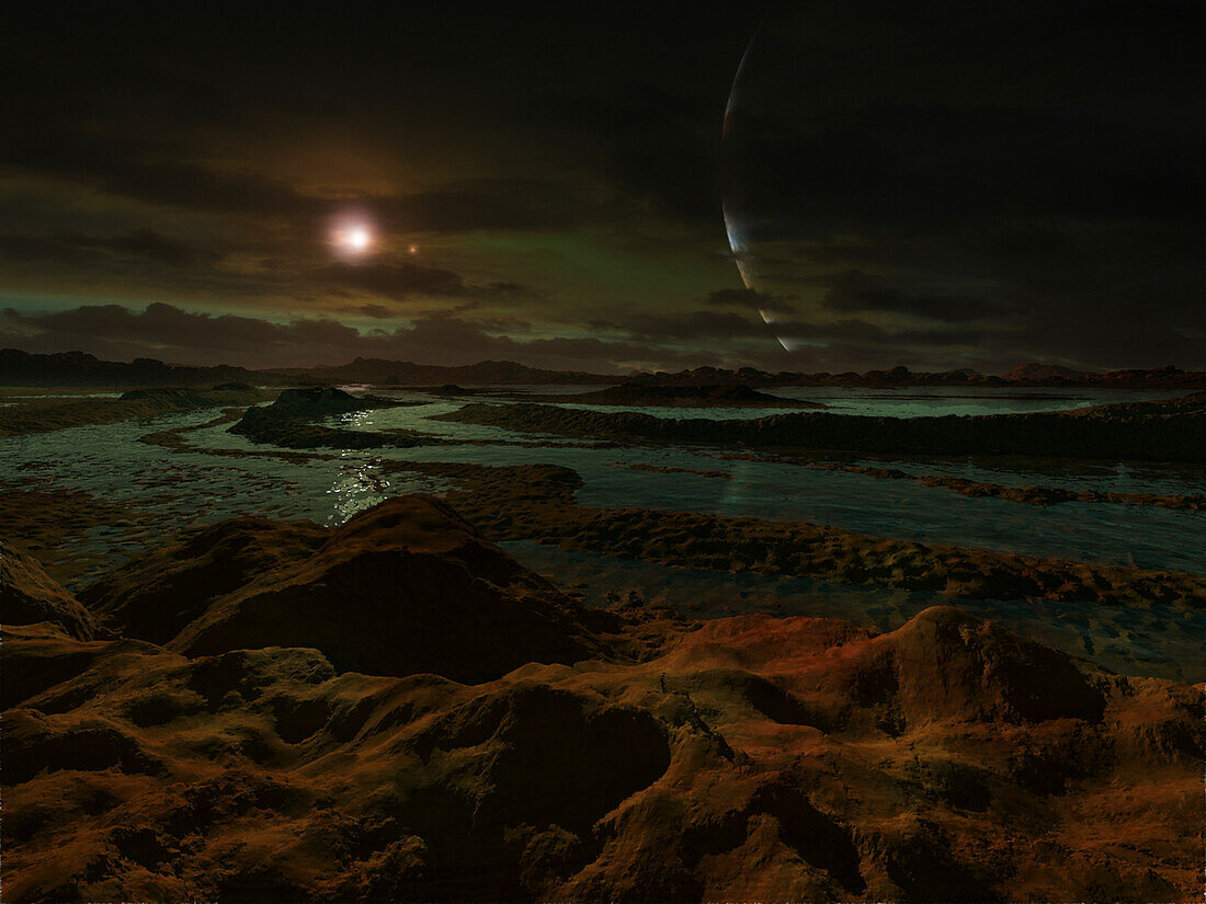 Exoplanet Kepler 47 c, illustration