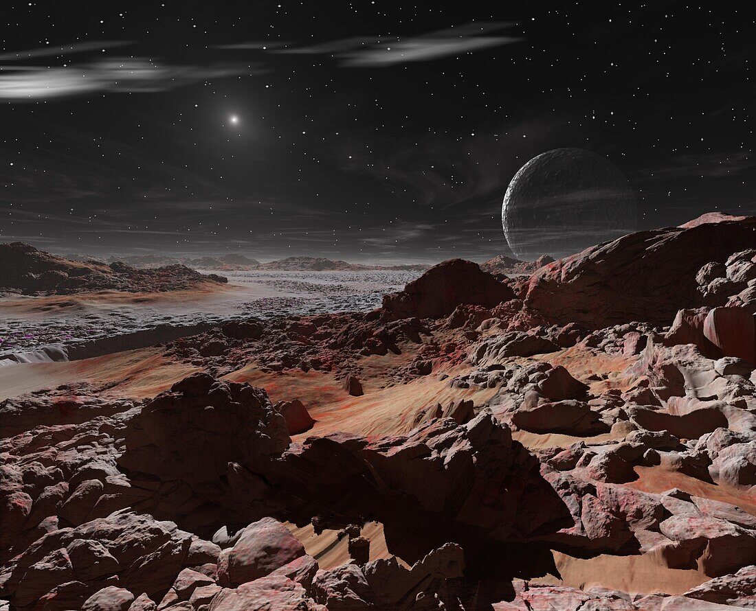 Pluto's surface, illustration
