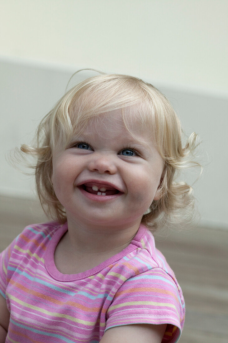 Baby girl smiling