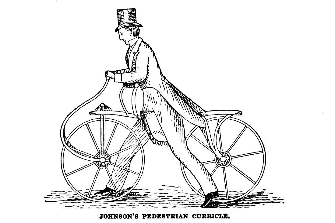 Johnson's pedestrian curricle, 19th century illustration