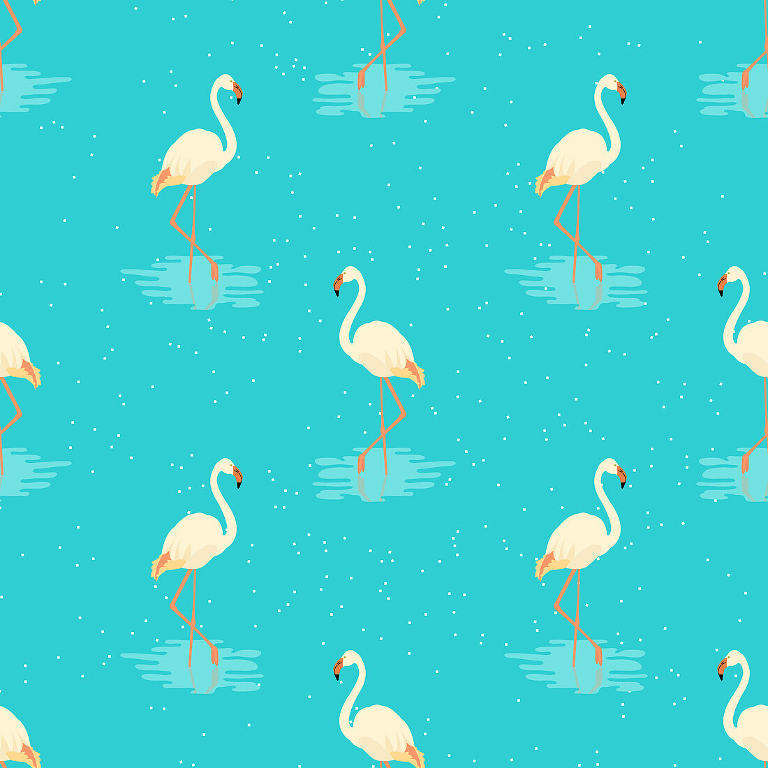 Flamingo pattern, illustration