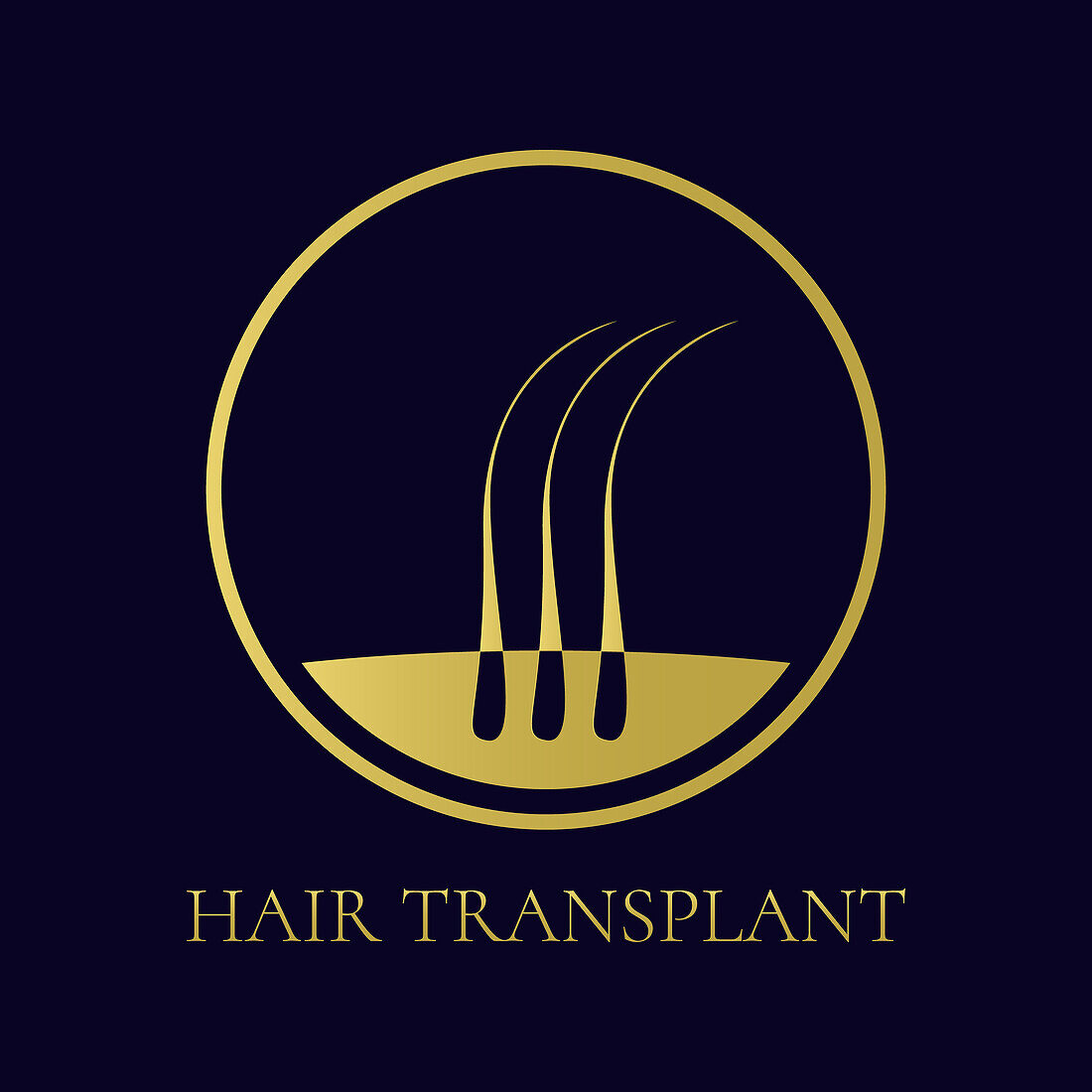Hair transplant, conceptual illustration