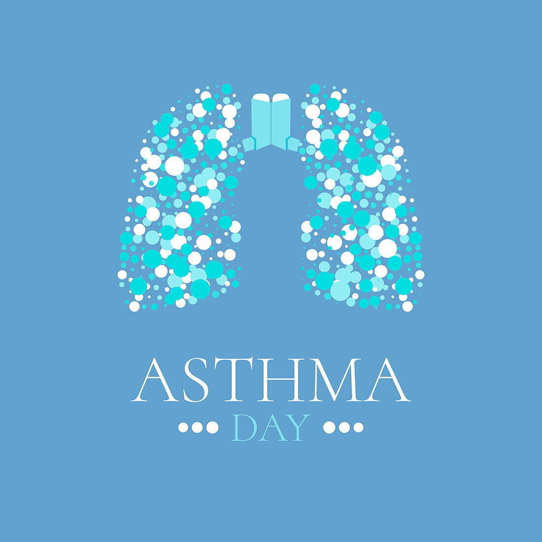 Asthma awareness, conceptual illustration