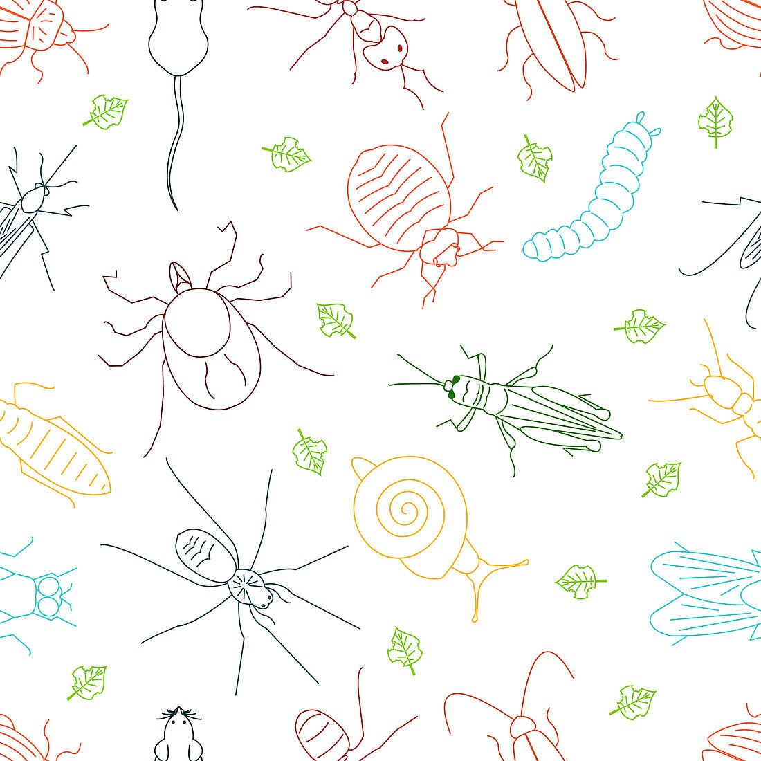 Pest insects, conceptual illustration