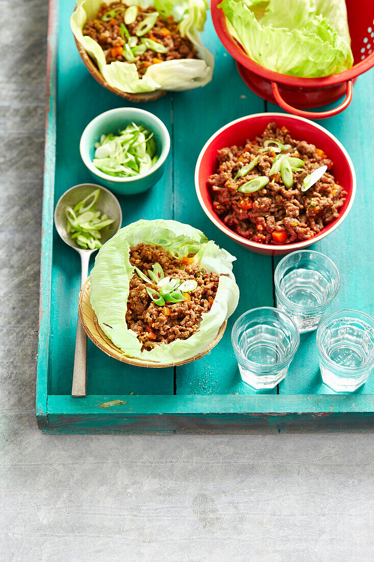 Korean Beef lettuce cups