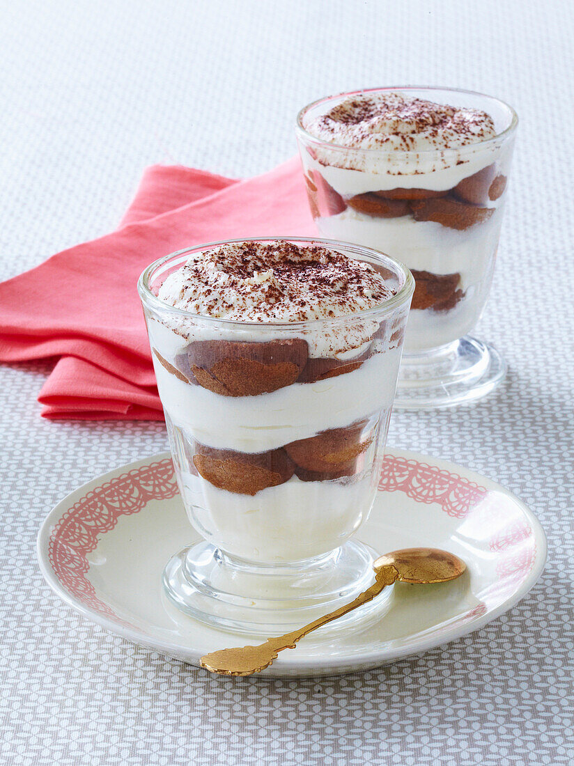 Tiramisu in glasses