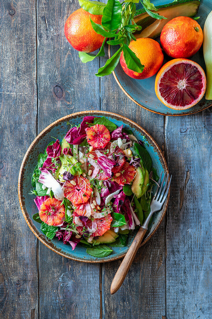 Salat mit Blutorangen