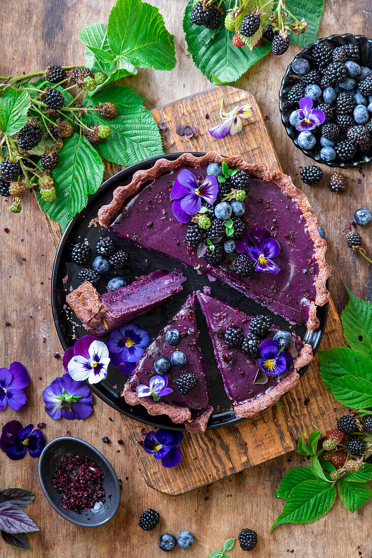 Brombeer-Ganache-Kuchen