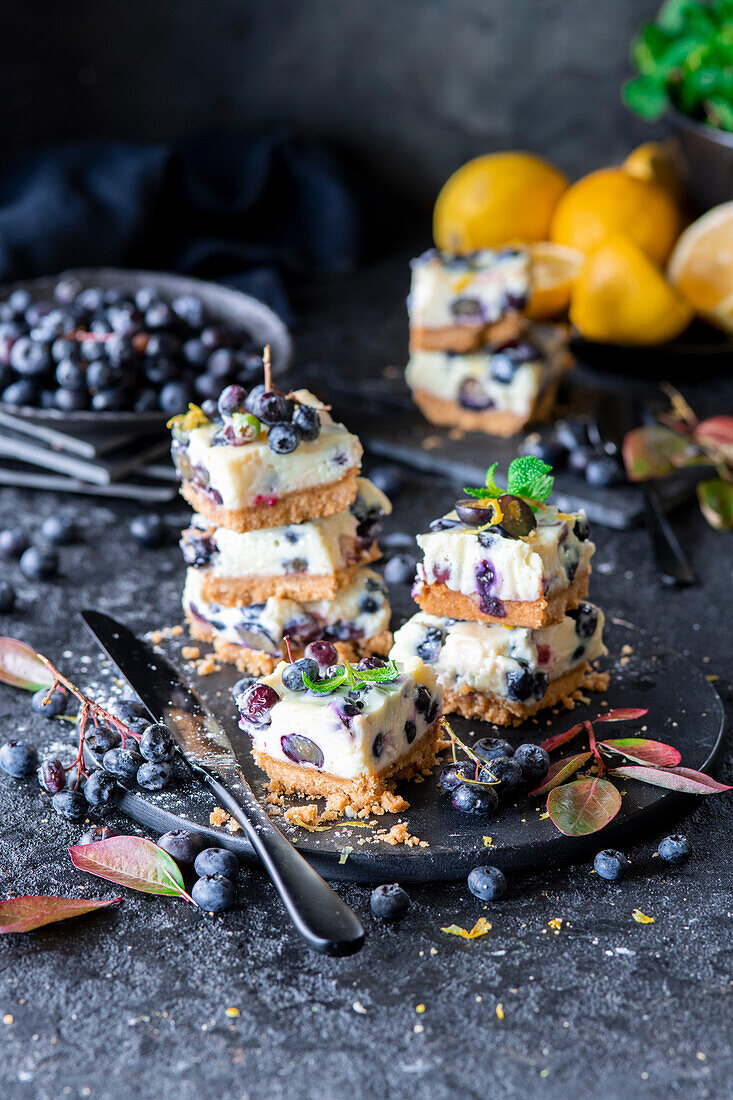 Blueberry lemon squares