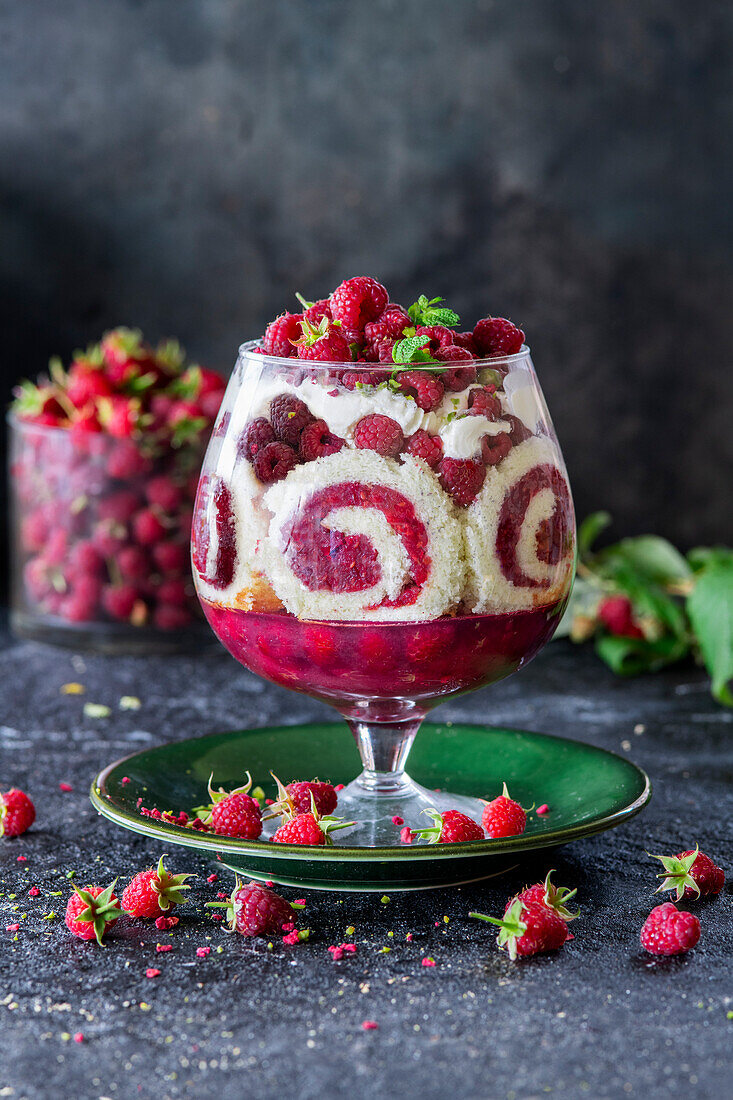 Raspberry trifle