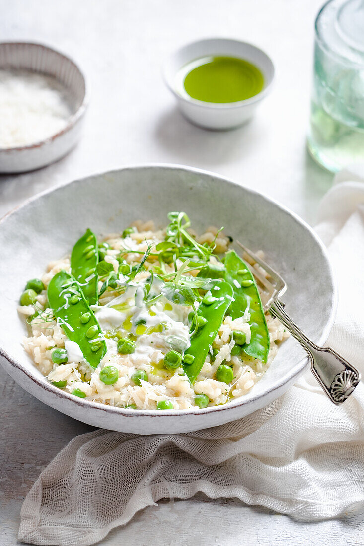 Peas risotto