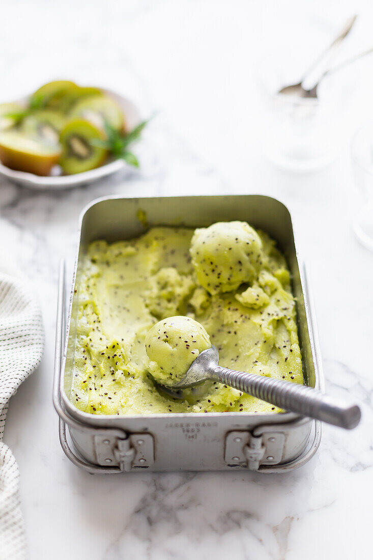 Kiwi sorbet