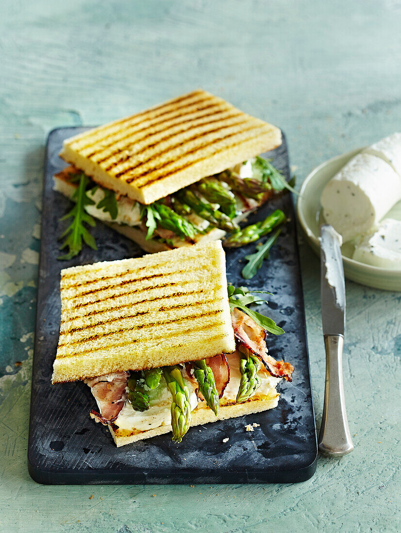 Asparagus, Bacon and Goat Cheese Sandwich