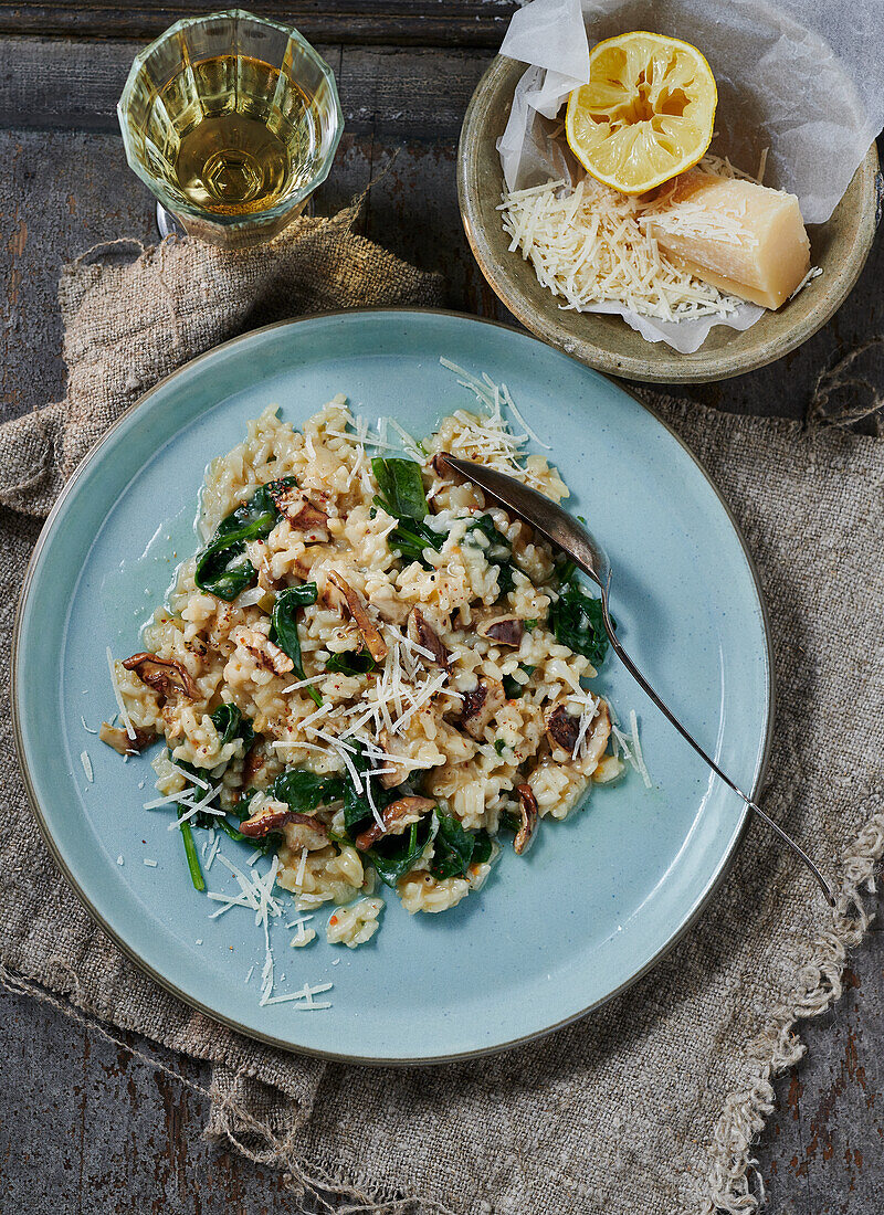 Italian porcini mushroom risotto