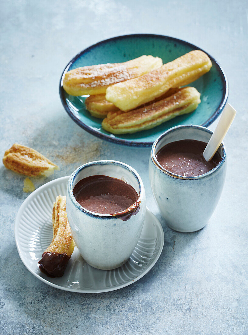 Churros with hot chocolate