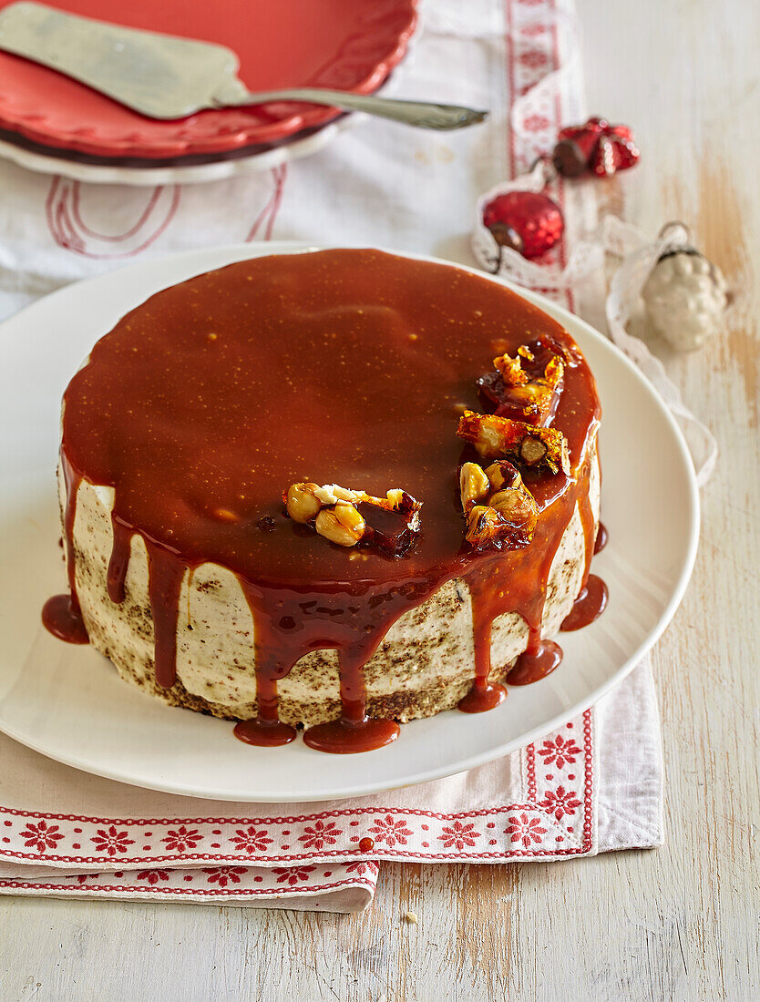 Gingerbread cake (gateau) with caramel topping