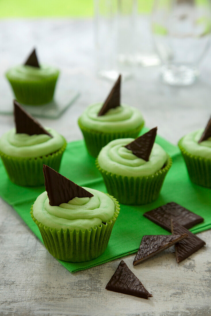 After Eight mint cupcakes