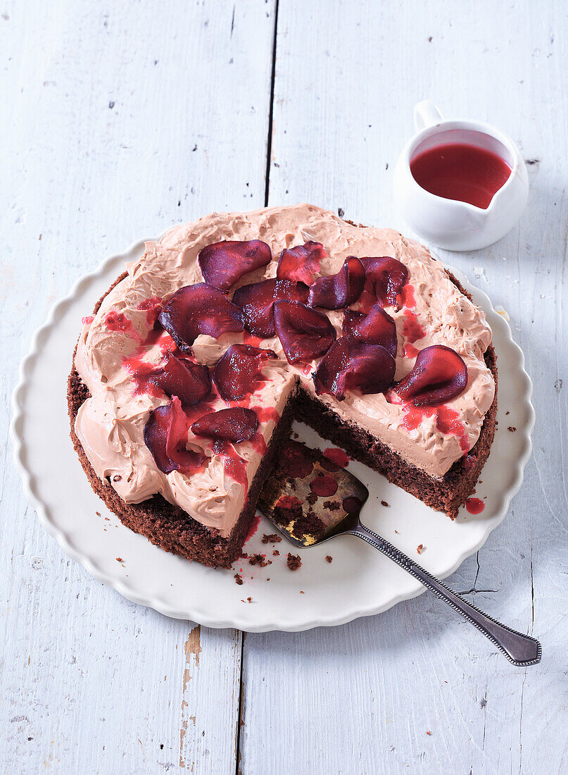 Schokoladenkuchen mit Rote-Bete