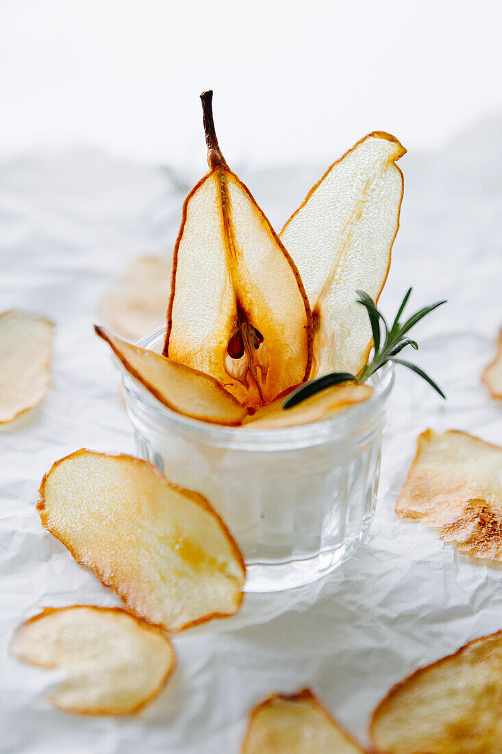 Homemade pear chips