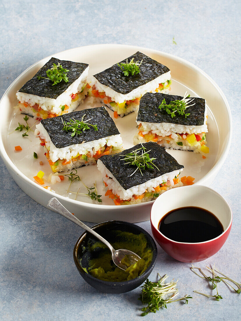 Sushi-Sandwiches mit Gemüse