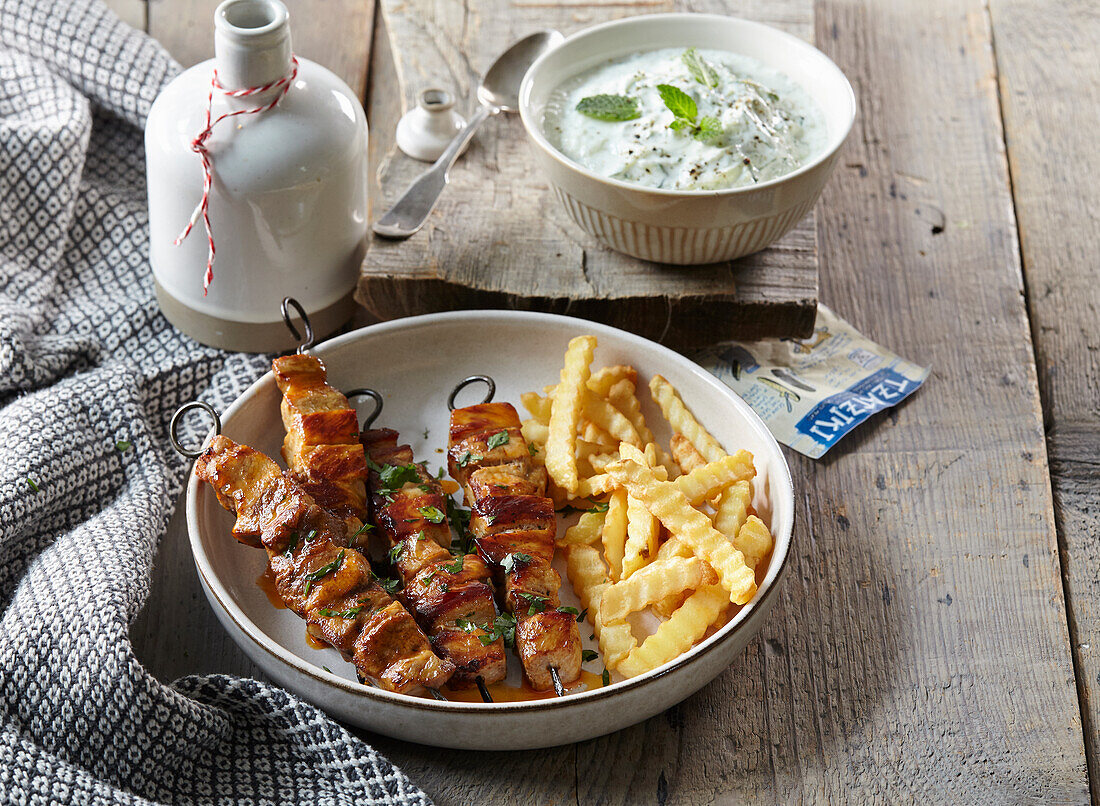 Pork souvlaki